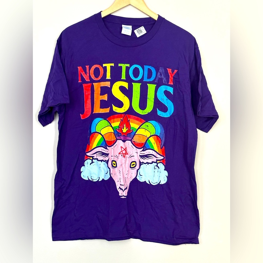 Funny Satanic rainbow t-shirt NWT pride month gag gift